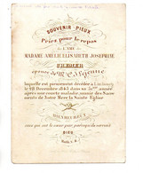 Geporseleind Doodsprentje Amélie Cremer (Limbourg 1843) - Images Religieuses