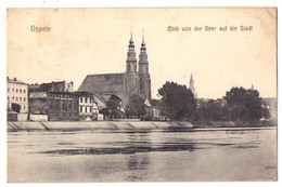 (Ehemalige Dt. Gebiete) 036, Schlesien Oppeln Bilck Von Der Oder Auf Die Stadt - Schlesien