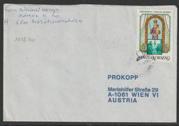 1991 - UNGARN -  Bedarfsbeleg, Gelaufen V. Melökovashaza ? Nach Wien - S. Scan  (Bb 1015  Hu) - Cartas & Documentos