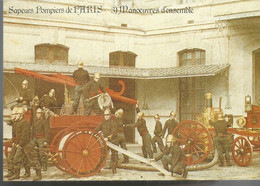 AT / CPM De Collection Thème BSPP POMPIER Tirage 2000 Exemplaires / Sapeur Pompier De PARIS  Manœuvres D'incendie - Firemen