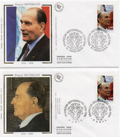 2 Premier Jour N° 3042 François Mitterrand 04/01/1997 Paris Et Château-Chinon édition Cérès OPP - 1990-1999