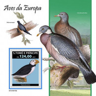 S. TOME & PRINCIPE 2021 - Birds Of Europe: Pigeons S/S. Official Issue [ST210415b] - Piccioni & Colombe