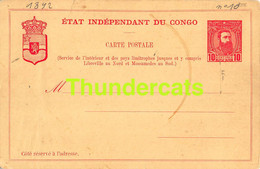 CPA ETAT INDEPENDANT DU CONGO 10 CENTIMES - Interi Postali