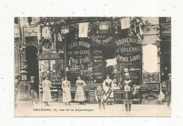 Cp , Commerce , Magasin, AU SANS PAREIL , Bijoux, Souvenirs , 45 , ORLEANS , 12 Rue De La République , Vierge - Negozi