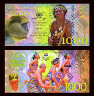 Netherlands Guinea (Dutch Gold Coast) 1000 Gulden, Monkey / Dancers POLYMER UNC - Ghana