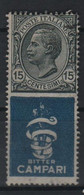 1924-25 Francobolli Regno Pubblicitari 15 C. Campari - Publicidad
