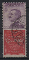 1924-25 Francobolli Regno Pubblicitari 50 C. Columbia - Publicité