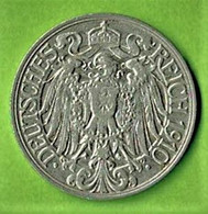 ALLEMAGNE / 25 PFENNIG / 1910 A / - 25 Pfennig