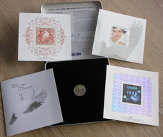 Coffret 1999 2000 Canada Millénaire Souvenir Monnaie Et Timbres  Set In Tin Box  Complet 3 Blocs Neufs MNH ** Millennium - Collezioni