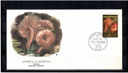 Antigua And Barbuda 1986. Mushrooms . Mail Envelope. - Antigua Und Barbuda (1981-...)