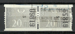 FINLAND FINNLAND 1951 Railway Stamp 20 MK As A Pair O - Postpaketten