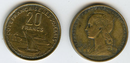 Djibouti Côte Française Des Somalis Somaliland 20 Francs 1952 KM 7 - Gibuti