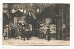 Cp , Commerce, Magasin ,la LIBRAIRIE LUZERAY  , 45 , Orléans, Voyagée 1920 - Winkels