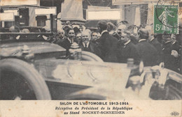 CPA AUTOMOBILE SALON DE L'AUTOMOBILE 1913 1914 STAND ROCHET SCHNEIDER - Andere & Zonder Classificatie