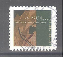 France Autoadhésif Oblitéré N°1970 (Vassily Kandinsky - Dans Le Cercle) (cachet Rond) - Oblitérés