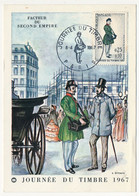 FRANCE => Carte Fédérale "Journée Du Timbre" 1967 - Timbre 0,25 + 0,10 Facteur 2eme Empire - PARIS - 8/4/1967 - Journée Du Timbre