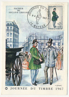 FRANCE => Carte Fédérale "Journée Du Timbre" 1967 - Timbre 0,25 + 0,10 Facteur 2eme Empire - 14 BAYEUX - 8/4/1967 - Dag Van De Postzegel