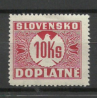 SLOWAKEI Slovakia 1940/41 Michel 23 * Doplata Portomarke Postage Due - Nuevos
