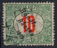 1919 Hungary Serbia SHS Occupation Local - BÁNAT BÁCSKA Porto Due Overprint - 10 Fill. Used - WW1 War - Banat-Bacska