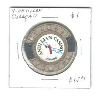 NETHERLAND - ANTILLEN, CURACAO, "ANTILLIAN CASINO"  $1.00 CHIP I BELIVE NEVER BEEN USED - Casino