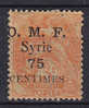 Syria 1920 Mi. 119     75 C Auf 3 C Allegorie Overprinted O.M.F. Syrie ERROR Variety Overprint Moved To The Left MH* - Autres & Non Classés