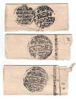 Indien ? Nepal? 3 Kleine Briefhüllen Oder Streifbänder - Non Classés