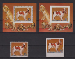 Guinee - N°777 Timbre + Bf Denteles Non Denteles - Faune Chien - Cocker Spaniel - ** Neuf Sans Charniere - Guinea (1958-...)