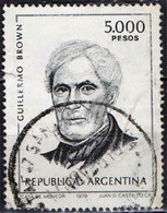 ARGENTINA - 1980 - PERSONALITA': GUILLERMO BROWN - USATO - Gebruikt