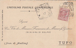 A85. Caprioli. 1917. Annullo Tondo Riquadrato CAPRIOLI (SALERNO), Su Cartolina Postale - Marcophilia
