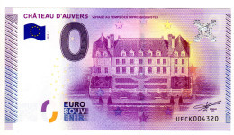 2015-1 BILLET TOURISTIQUE FRANCE 0 EURO SOUVENIR N° 004334 CHATEAU D'AUVERS BT EPUISE - Privatentwürfe