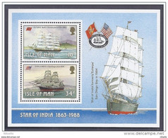 LOTE 2213  ///   (C085)  ISLA DE MAN 1988   Mi BLOCK 10  ** MNH - Isola Di Man