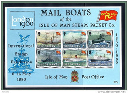 HB EUROPA  ///   (C065)  ISLA DE MAN 1980- Mi 166-171 BLOCK 3 - Isle Of Man