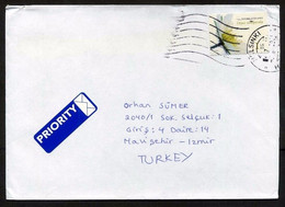 1 Lk/kl 2006 Self-adhesive Flowers, Dryas Octopetala | Finland, Helsinki 2006 Priority Mail Cover Used To Izmir, Turkey - Lettres & Documents