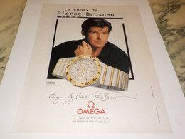 ANCIENNE PUBLICITE LE CHOIX DE PIERCE BROSNAN  MONTRE OMEGA  1998 - Autres & Non Classés