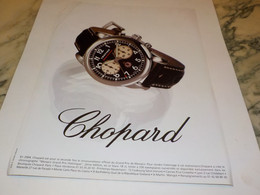 ANCIENNE PUBLICITE  MONTRE  CHOPARD 1998 - Autres & Non Classés