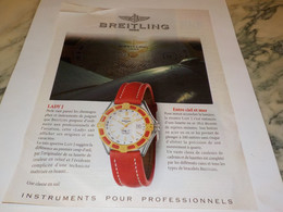 ANCIENNE PUBLICITE   MONTRE BREITLING LADY  1997 - Autres & Non Classés