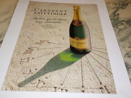 ANCIENNE PUBLICITE L INSTANT  CHAMPAGNE TAITTINGER 1998 - Alcoholes