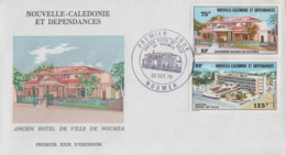 Enveloppe  FDC  1er Jour   NOUVELLE CALEDONIE    Ancien  Et   Nouvel   HOTEL  DE  VILLE    1976 - FDC