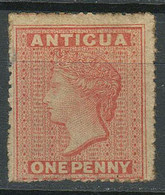 Antigua 1863/67. 1p ☀ Rose Mi. 140 € ☀ MH Stamp - 1858-1960 Colonie Britannique