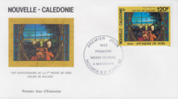 Enveloppe  FDC  1er Jour   NOUVELLE CALEDONIE    150éme  Anniversaire  De  La  1ére   Messe  De  Noël   1993 - FDC