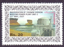 PAKISTAN 2021 - Inauguration Of 1100MW Karachi Nuclear Power Plant Unit-2, Atomic Energy, 1v. MNH - Pakistan