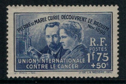 France // 1938 // Pierre Et Marie Curie, Neuf** MNH N0.402 Y&T (sans Charnière) - Ongebruikt