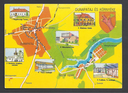 Hungary,Map Of Dunapataj, 1983.. - Landkarten
