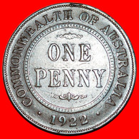 * GREAT BRITAIN DIES: AUSTRALIA ★ 1 PENNY 1922! George V (1911-1936) LOW START ★ NO RESERVE! - Penny