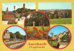 DDR Mehrbild AK Um 1983 Auerbach Vogtland U.a Mit Philipp-Müller-Platz - Auerbach (Vogtland)