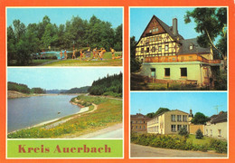 DDR Mehrbild AK Um 1984 Kreis Auerbach Vogtland U.a Bergen, Ferienheim Streuberg, Falkenstein Jugendherberge, Werda - Auerbach (Vogtland)
