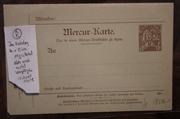 1900's Hannover Mercur Karte Stadtbriefe Privatpost Stadtpost Privat Poste Privée Allemagne Cover - Privatpost