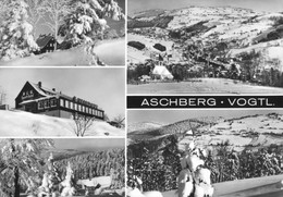 DDR Mehrbild AK Um 1976 Klingenthal Aschberg Im Winter, U.a. Mit Sporthotel - Klingenthal