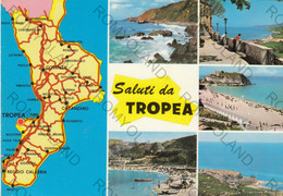 CARTOLINA  SALUTI DA TROPEA,VIBO VALENTIA,CALABRIA,MARE,SOLE,ESTATE,VACANZA,BELLA ITALIA,STORIA,VIAGGIATA 1972 - Vibo Valentia