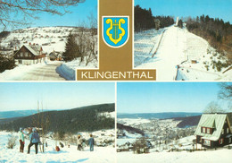 DDR Mehrbild AK Um 1989 Klingenthal Im Vogtland Im Winter - Klingenthal
